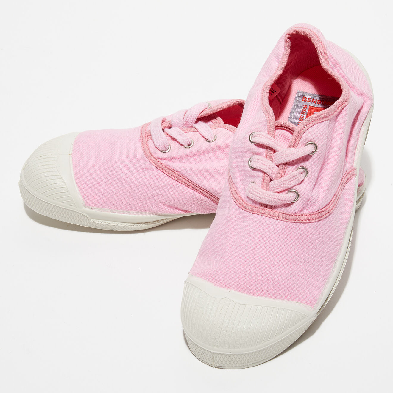 Bensimon Tennis basses Lacet Colorpiping roses
