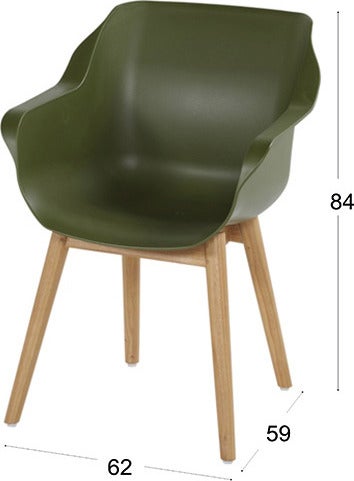 Hartman kuipstoel Sophie groen / teak