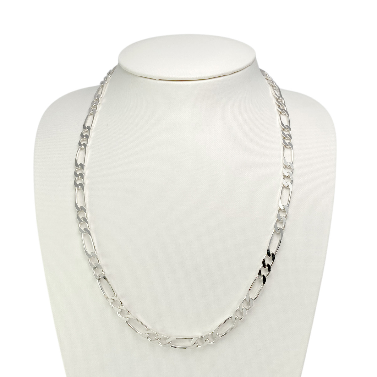 Collier d'occasion argent 925 maille cheval alternée 55,5 cm