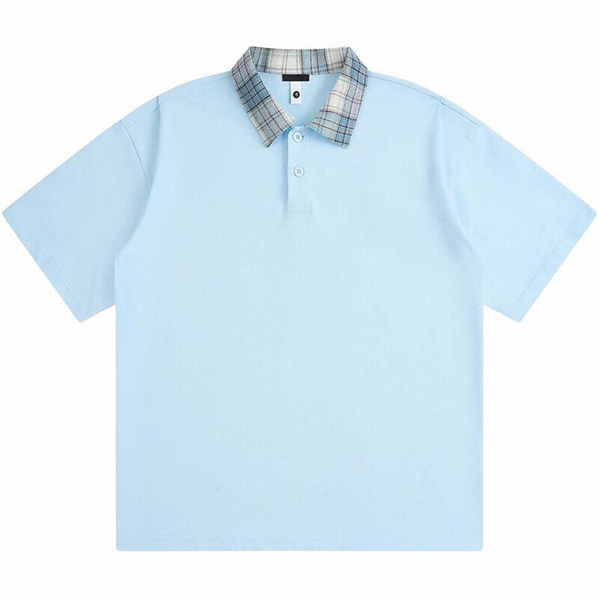 Derbundy - Poloshirt met korte mouwen en geruite kraag
