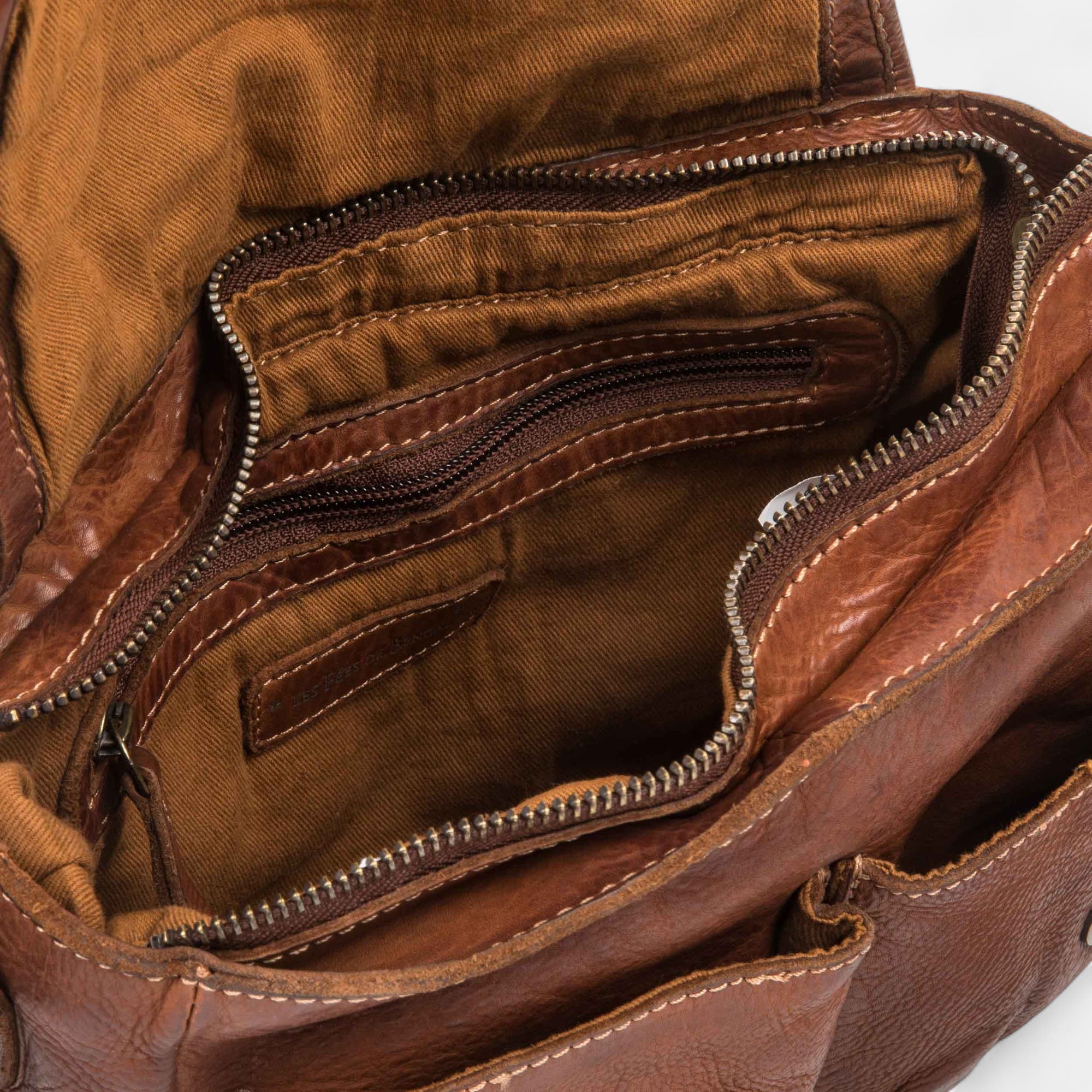 Sac bandoulière en cuir cognac