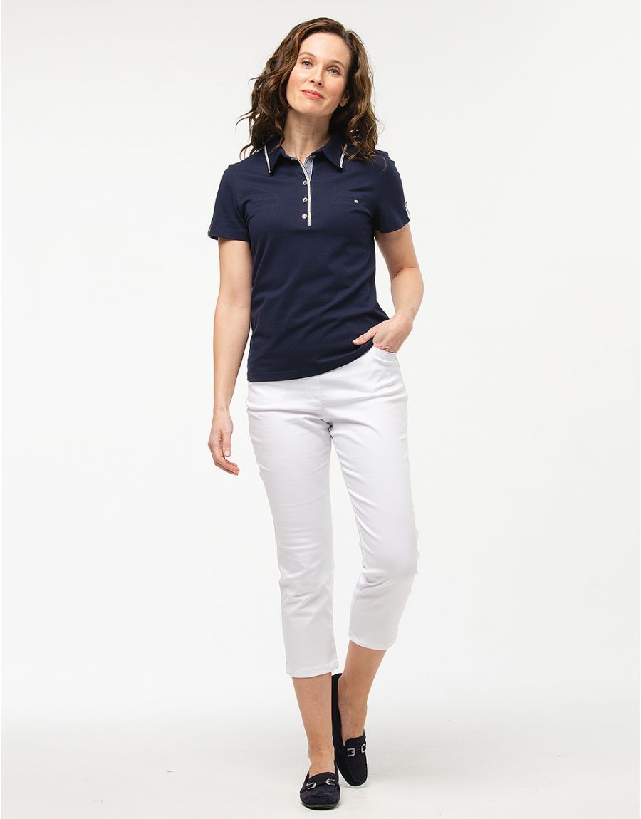 Polo coton marine