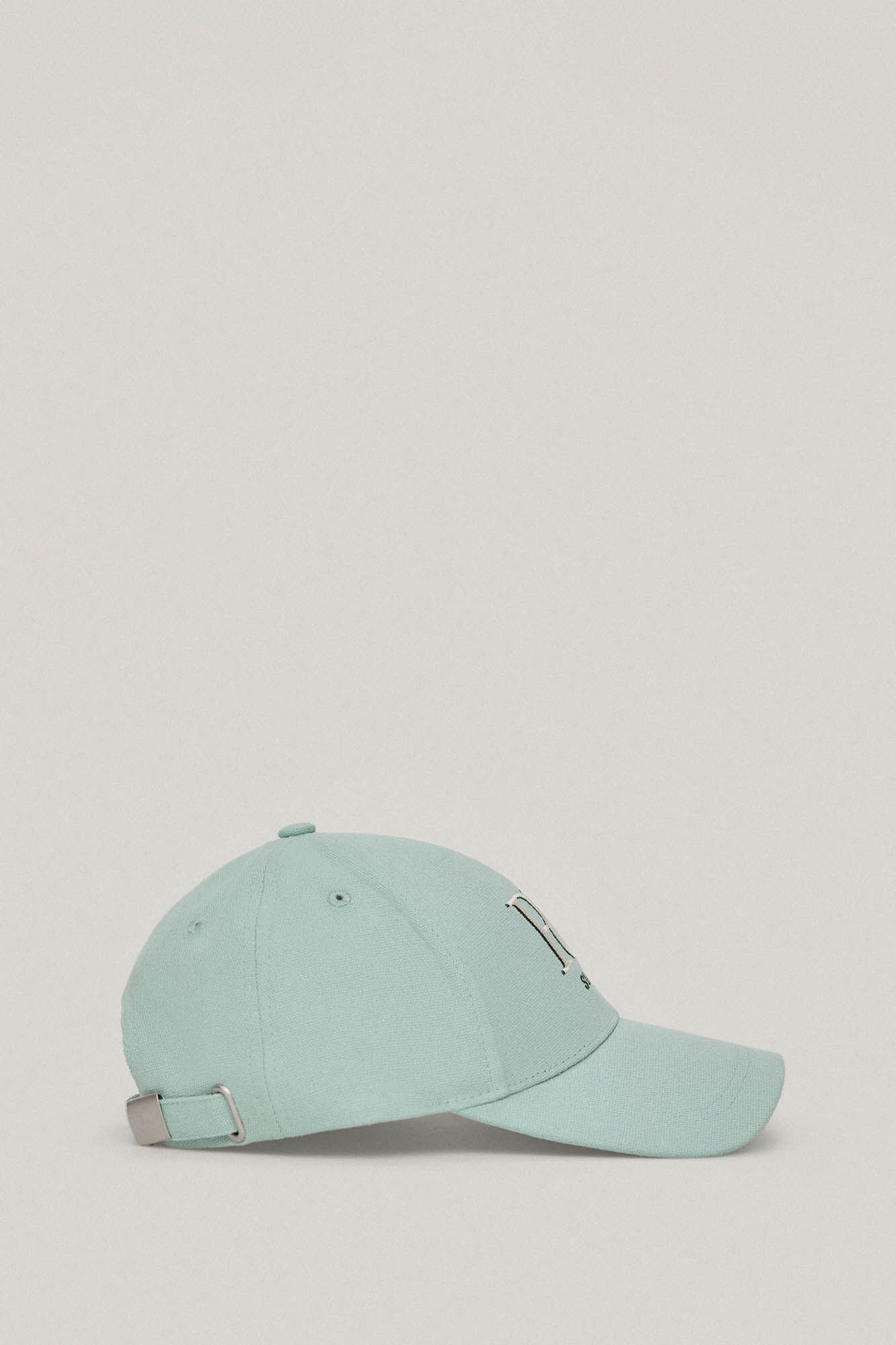Boné de lona com logotipo bordado - Turquesa