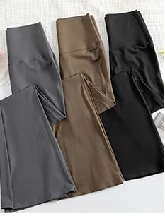 evanesce - Effen yogabroek met hoge taille en flared broek