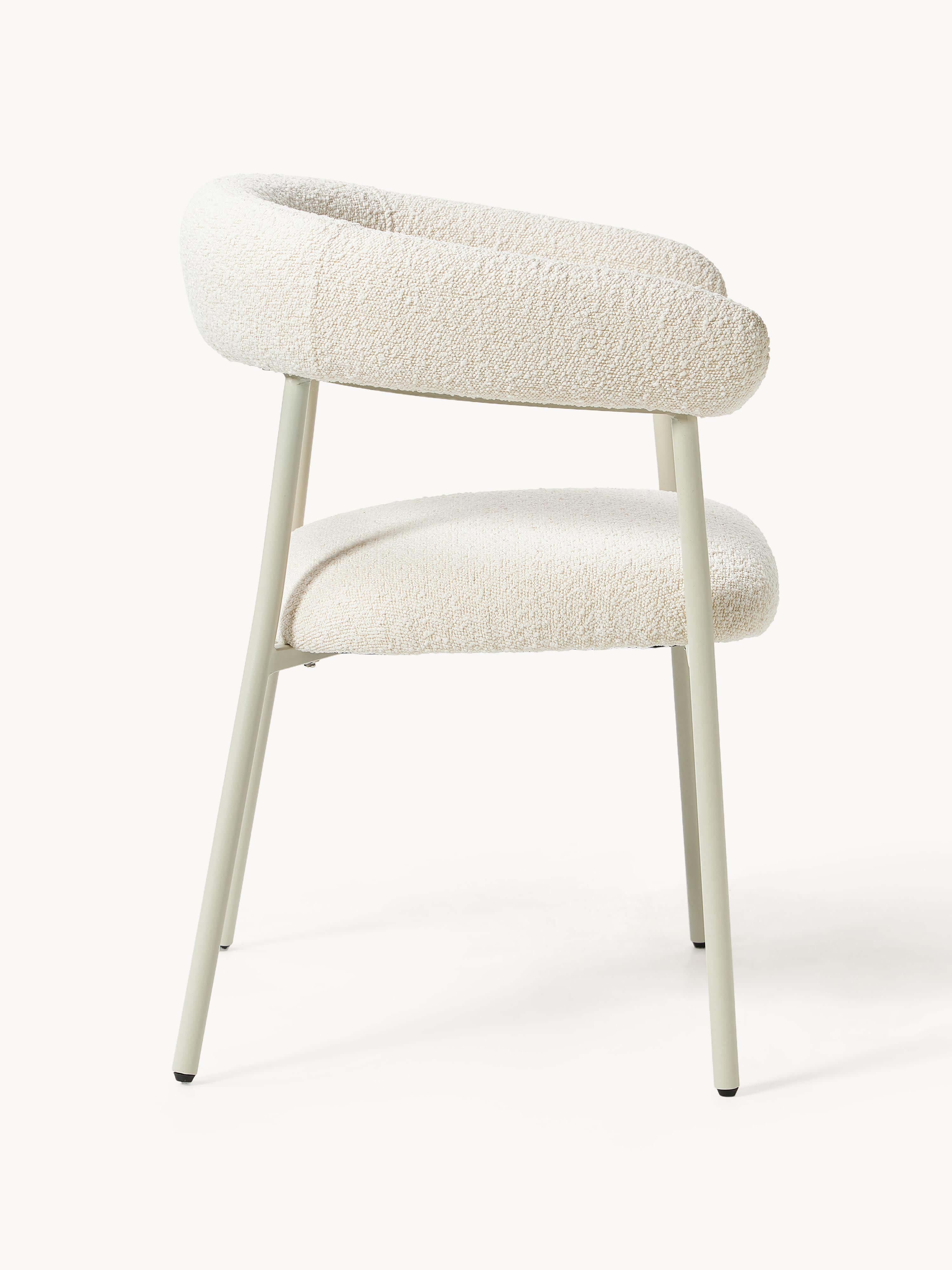 Bouclé gestoffeerde stoelen Thiago, 2 stuks