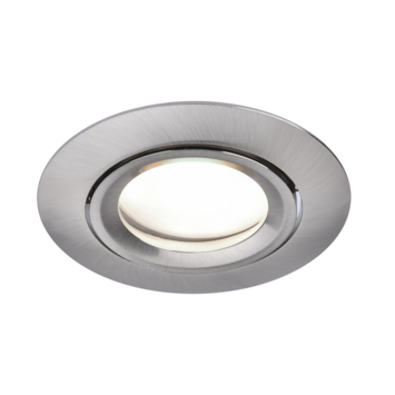 Lutec Connect slimme inbouwspot Scop geborsteld nikkel Ø 8,4cm GU10 4,7W 3 stuks