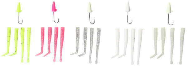 Savage Gear LRF Mini Sandeel Kit, 20 softbaits én 5 jigheads!