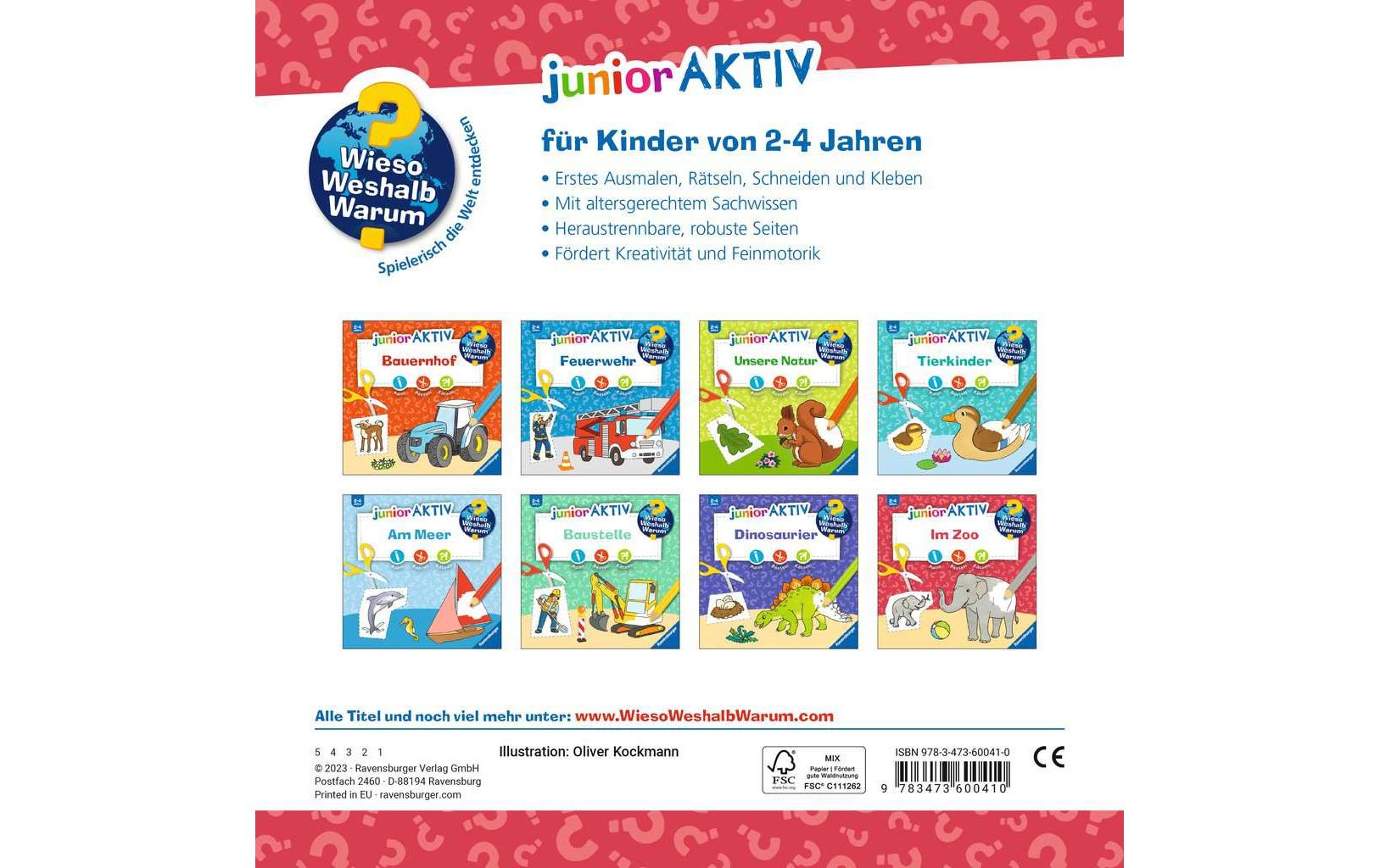 Kinder-Sachbuch WWW junior AKTIV: Im ZooErstes Ausmalen, Rätseln, Schneiden und Kleben