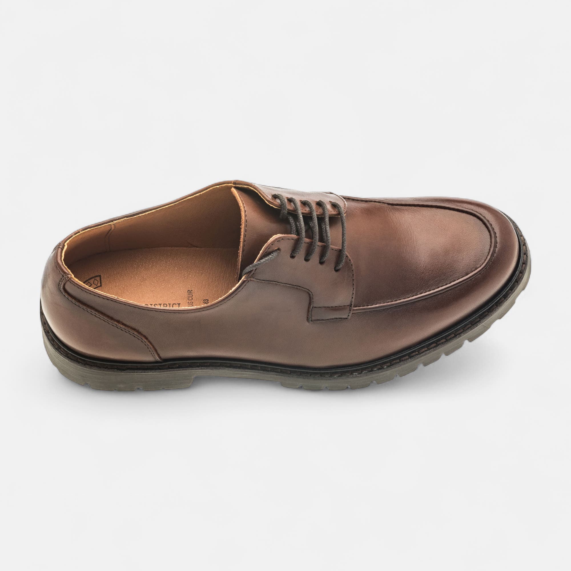 Derbies Homme en cuir cognac