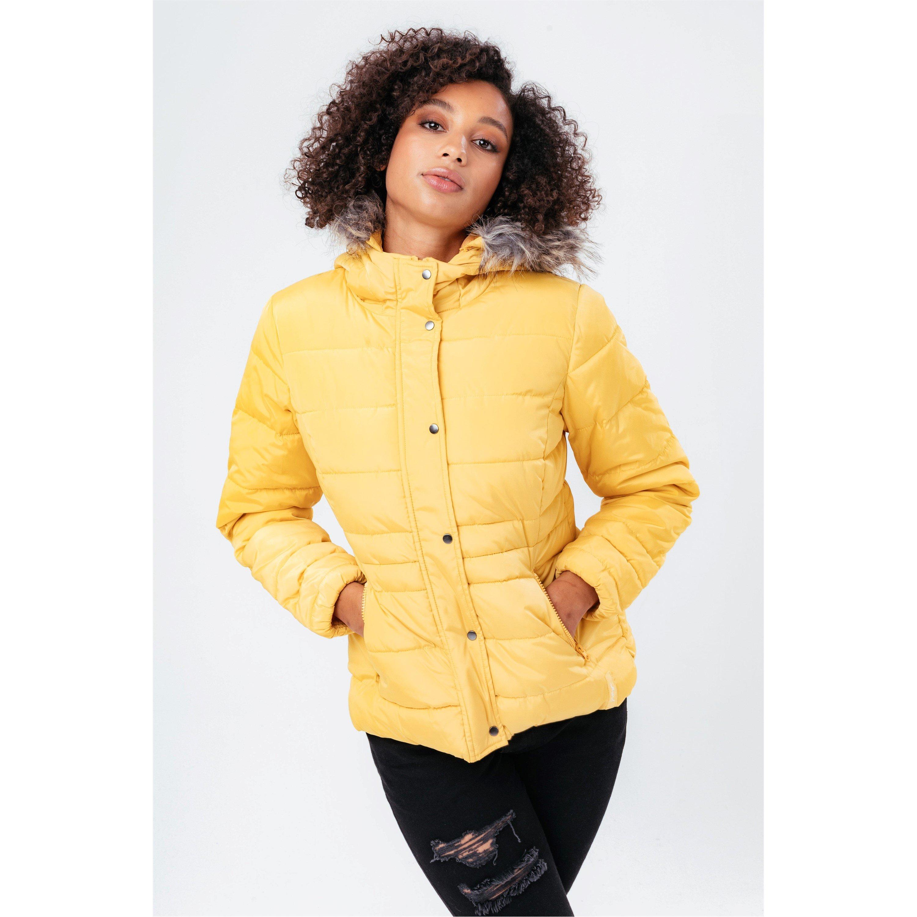 Hype Short Coat With Fur Trim Womens
