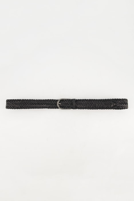 Ledergürtel, geflochten, Metallic-Schließe