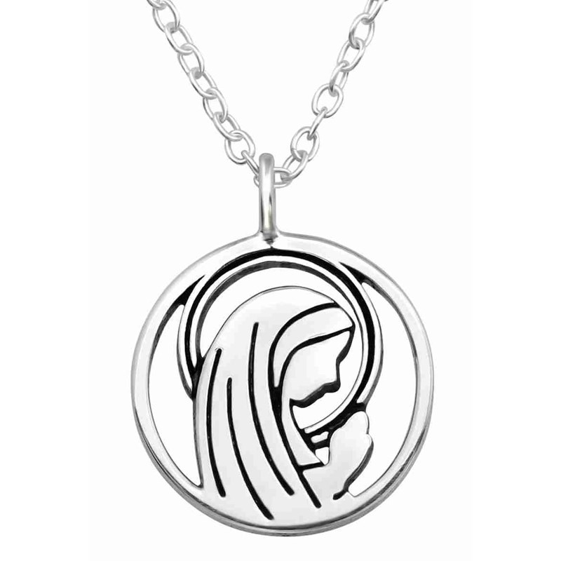 Collier Saint vierge en argent 925/1000
