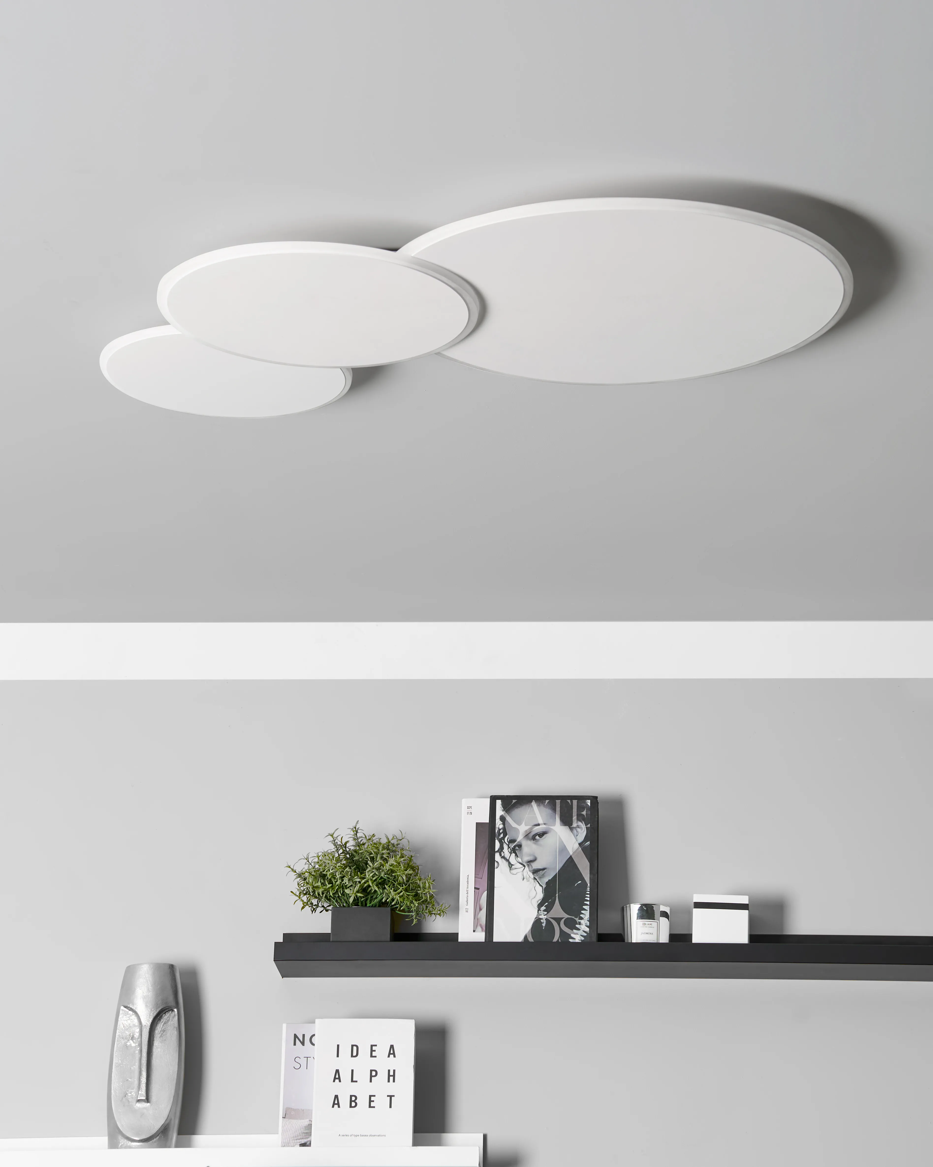 LED plafondlamp GABRIK met dimmer Metaal Wit