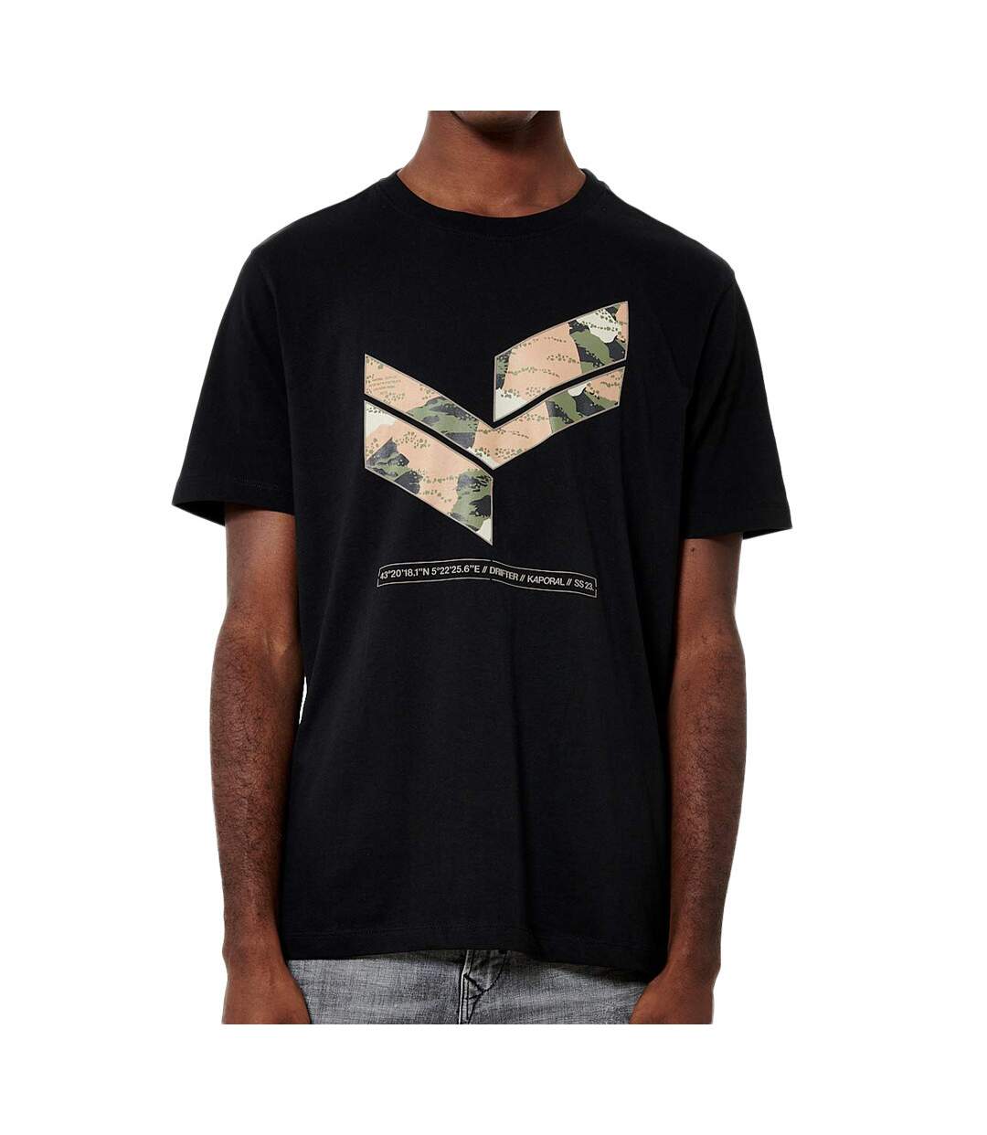 T-shirt Noir Homme Kaporal Exode