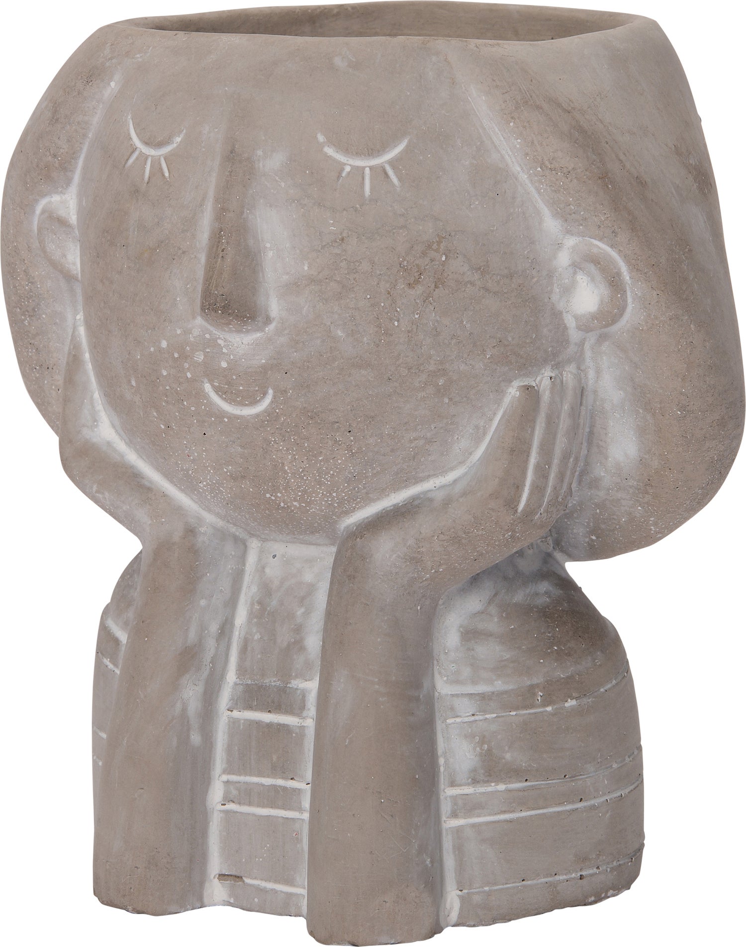 Intratuin bloempot Beau grijs D 10,5 H 11,5 cm