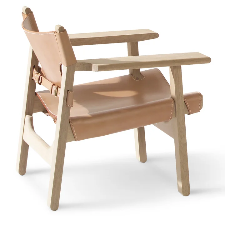 Fredericia - Spanish Chair, Eiche geräuchert und geölt / Leder schwarz