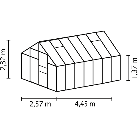 Vitavia Merkur 11500 drivhus - sort poly