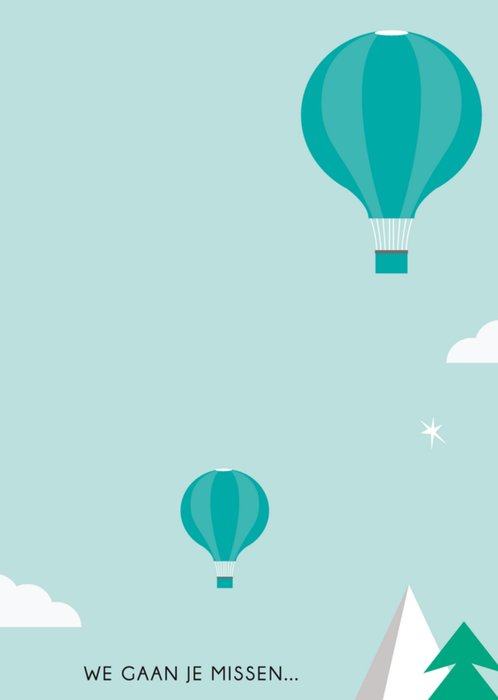 Paperclip | Vakantiekaart | luchtballon