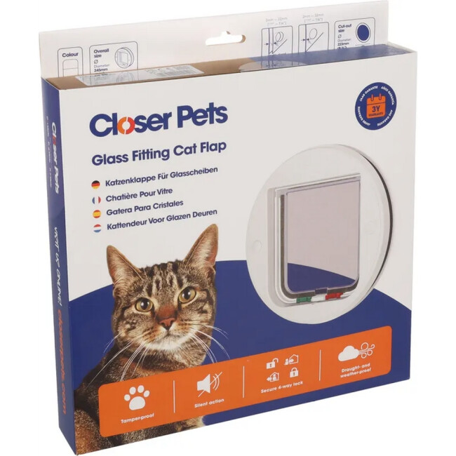 Chatière spéciale vitre Cat Mate