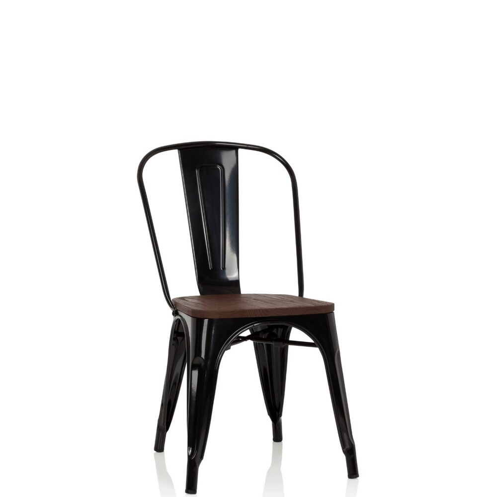 Bistrostuhl VANTAGGIO COMFORT W Stahl / Ulmenholz ohne Armlehnen hjh OFFICE