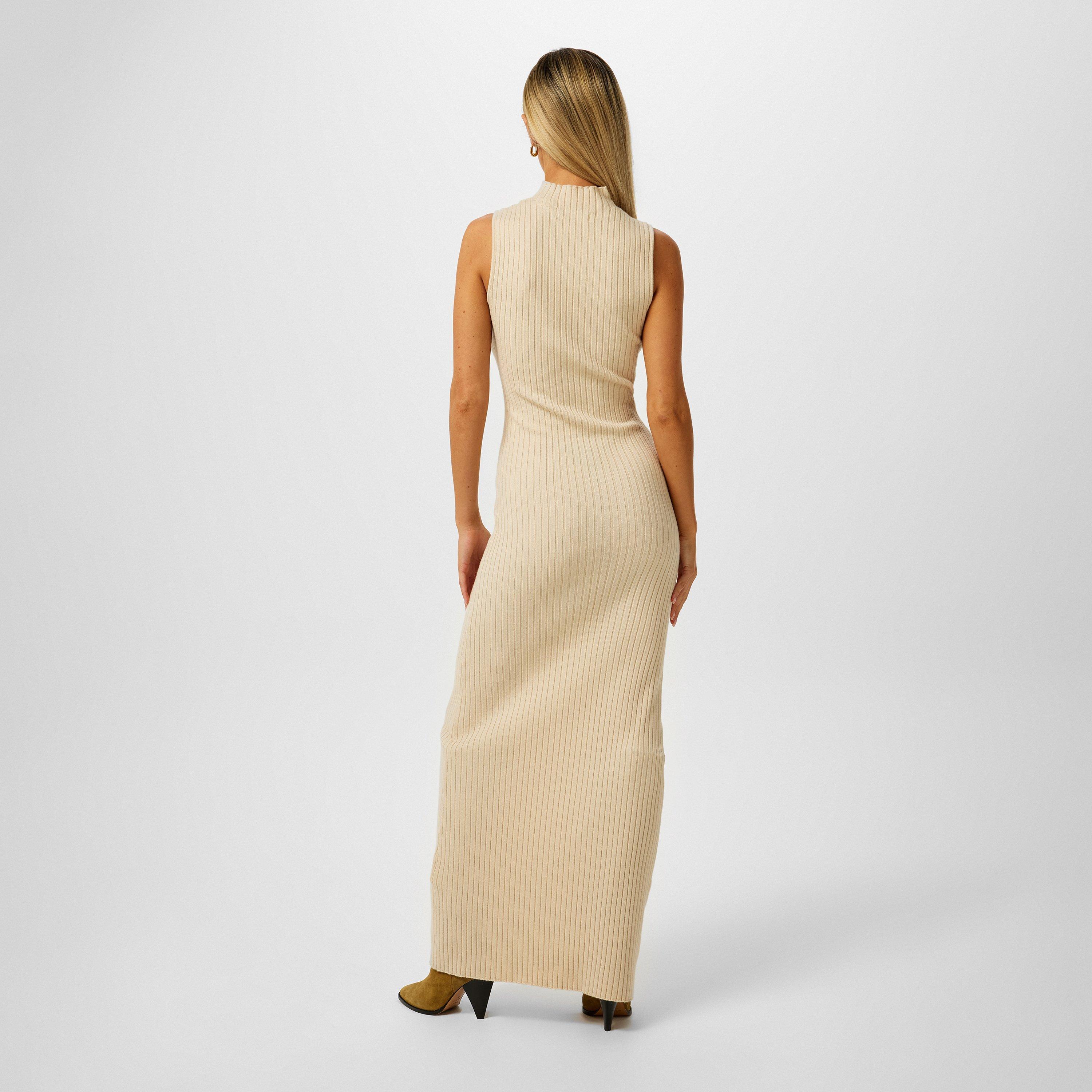 Jack Wills JW High Neck Ribbed Maxi Dress