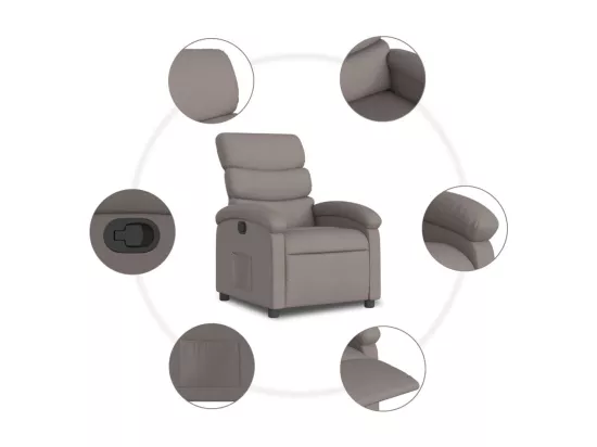 Fauteuil inclinable Taupe Tissu