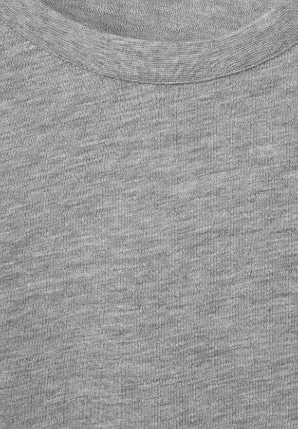 T-Shirt in Melange Optik - silver grey melange