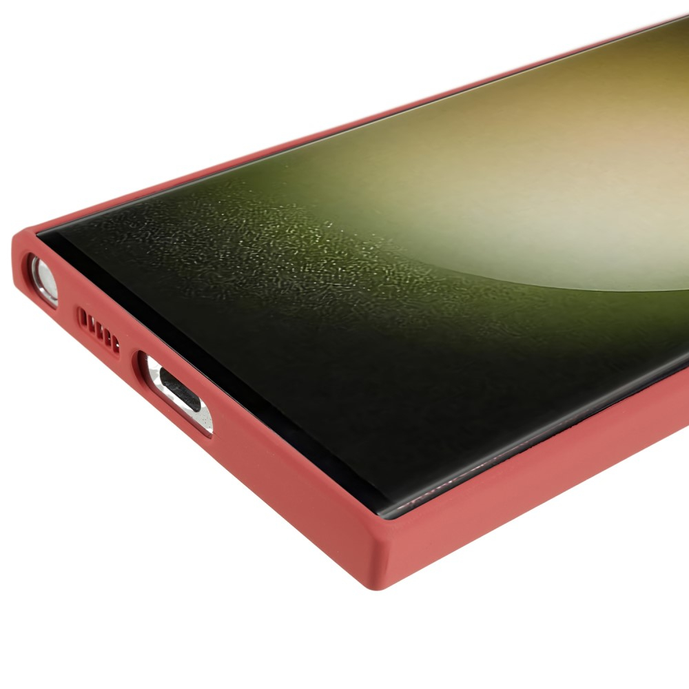 Samsung Galaxy S23 Ultra 5G Gummi Case Hülle mit Kameraschutz - Korall Rot (Matt)