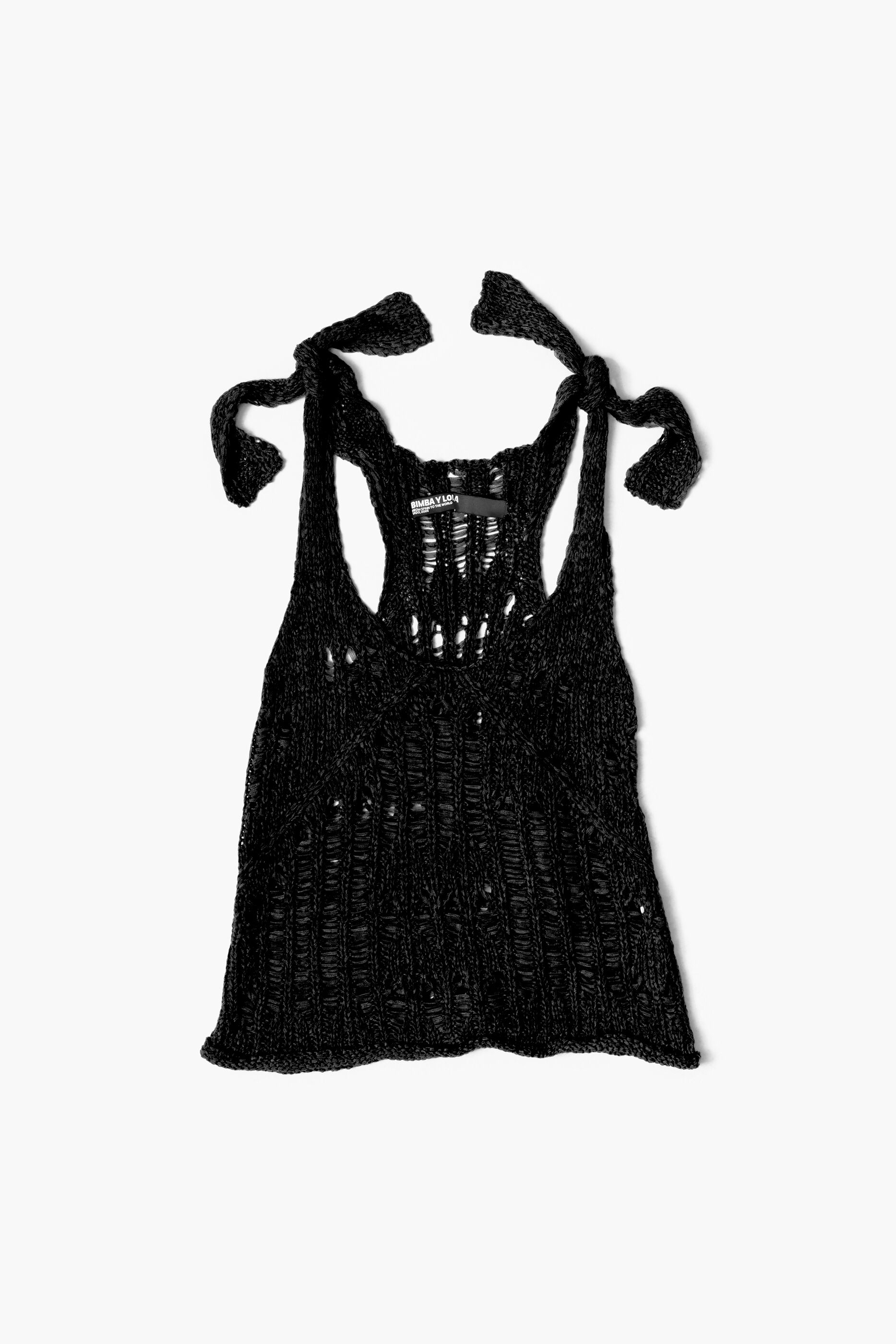 Top de crochê preto