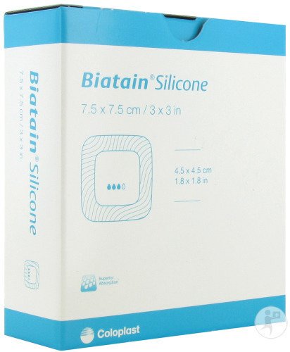Biatain Silicone Pansement Mousse 7,5x7,5cm Pièces 10 (3434)