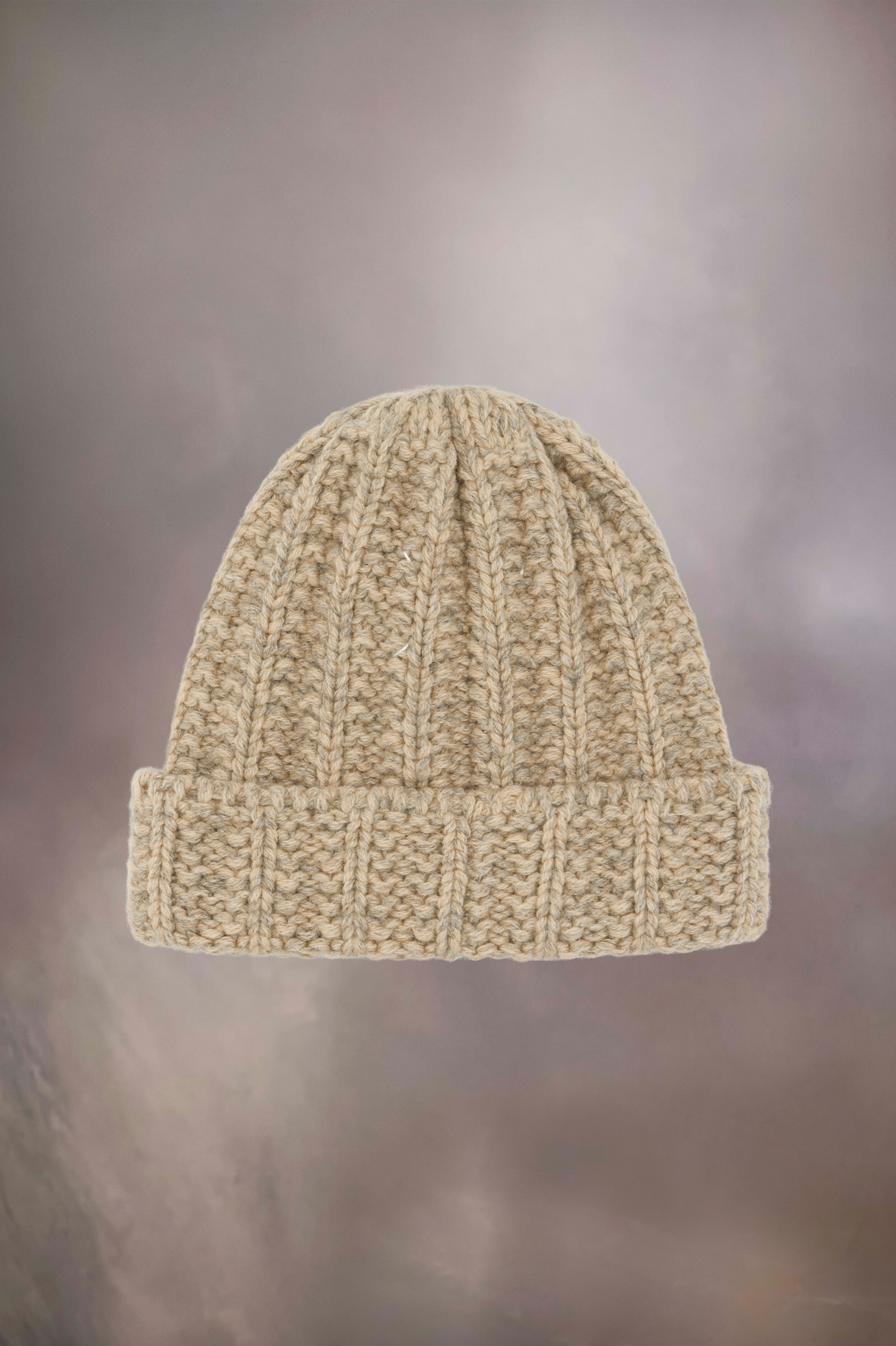 Bonnet en laine Shetland Beige