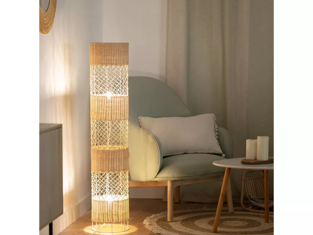 Lampadaire Rotin Rubra Naturel