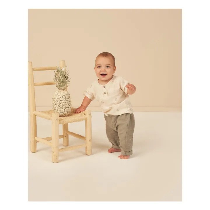 Rylee + Cru T-Shirt Ananas Tissé | Ecru