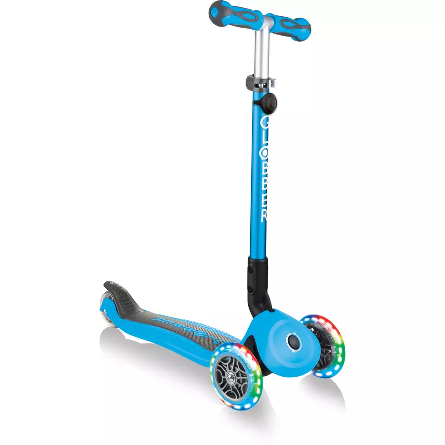 GLOBBER Scooter GO UP Deluxe lights, skyblau