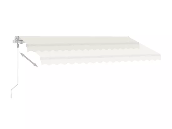 Auvent automatique avec capteur de vent et LED 400x300 cm Crème