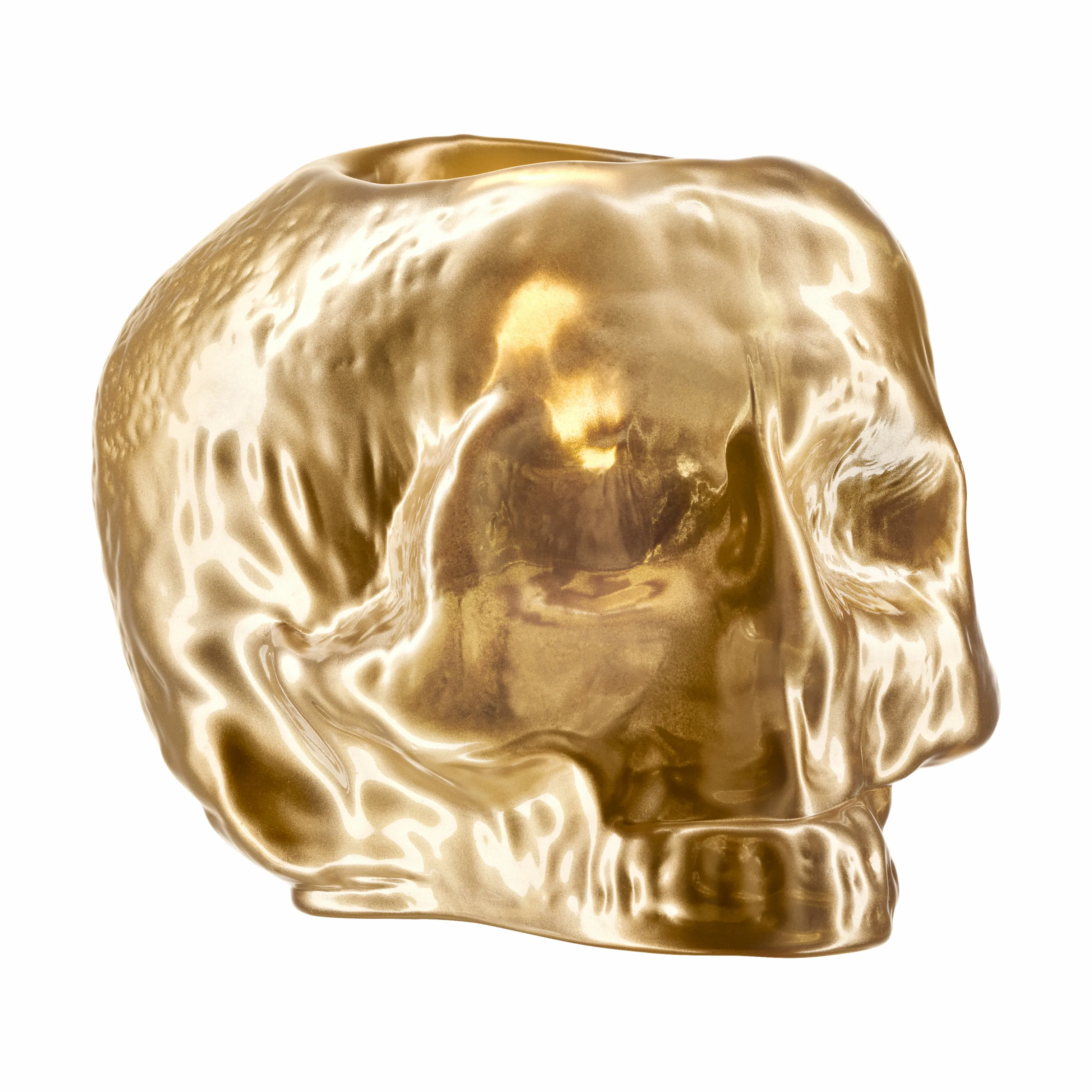 Kosta Boda Still Life Skull Lysestage
