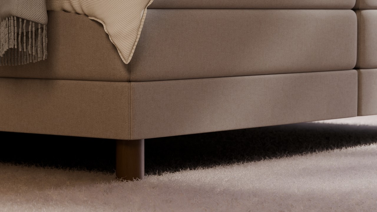 Elektrische boxspring Ridge - Warm wool beige