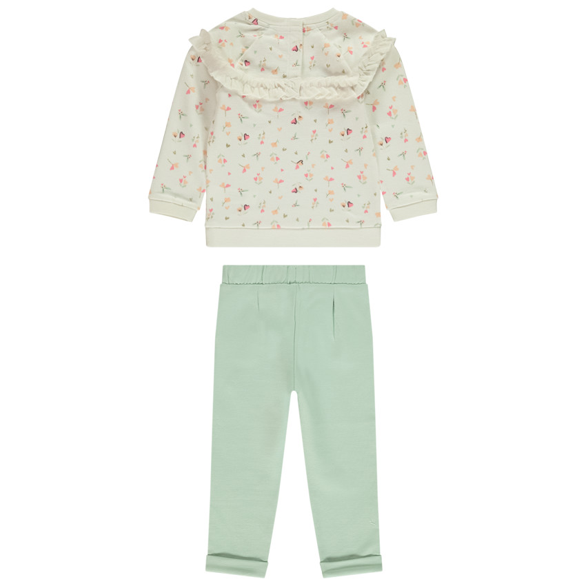 Ensemble jogging imprimé floral pour bébé fille