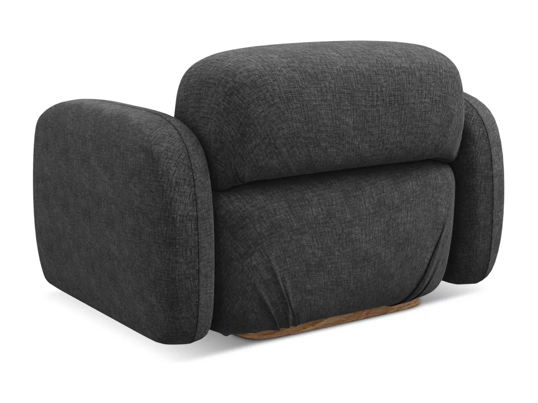 Fauteuil en tissu chenille - acier - AILANI