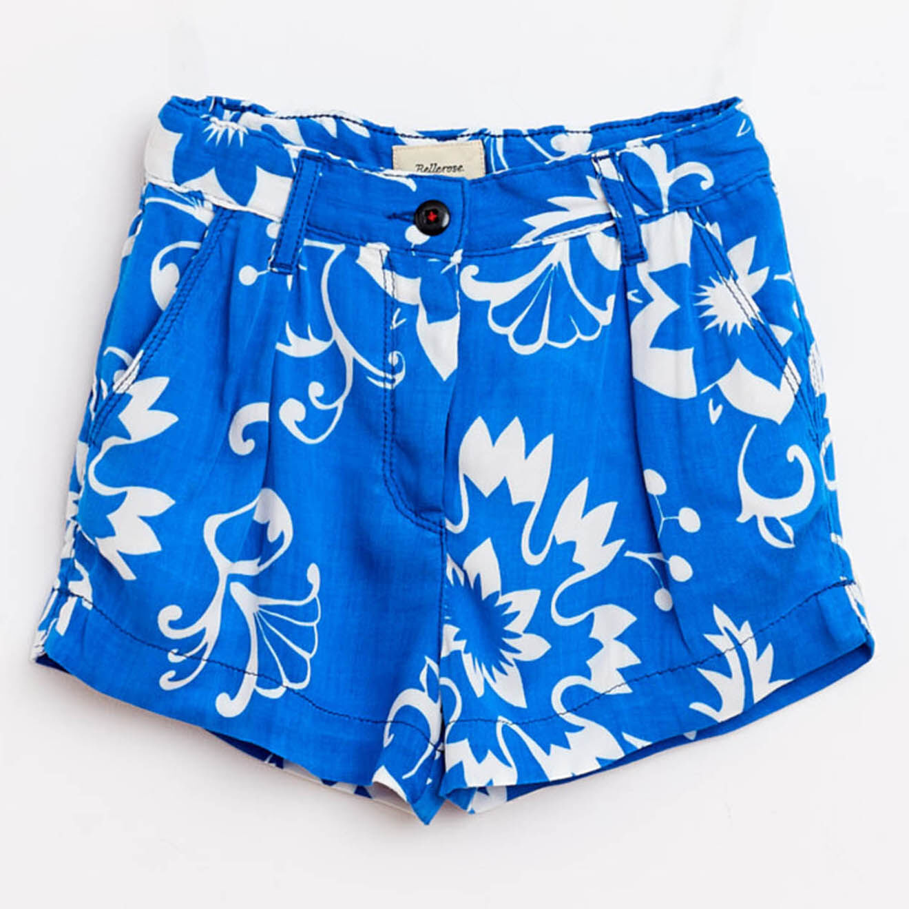 Bellerose Short Papie imprimé bleu/blanc