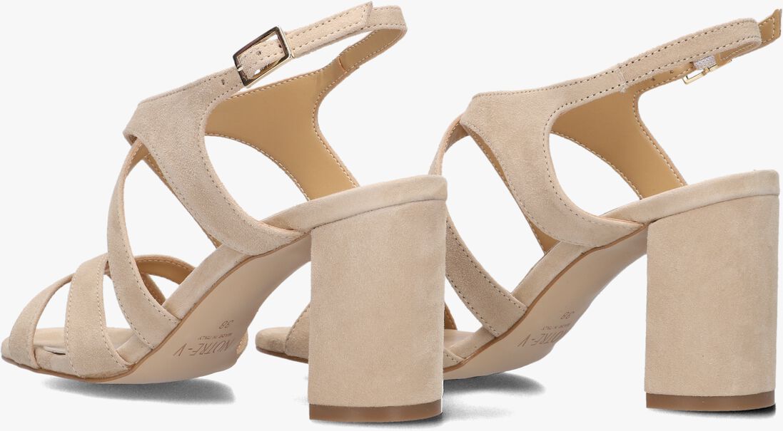 beige notre-v sandalen met hak 22552