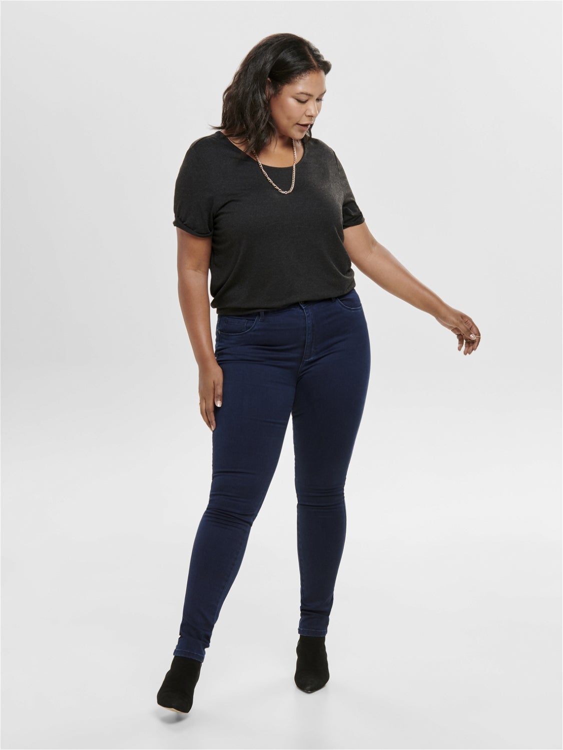 CARAUGUSTA Hohe Taille Skinny Fit Jeans Dark Blue Denim