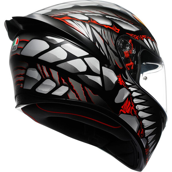 AGV - Casque K1 S Lyzard Noir Mat / Gris / Rouge