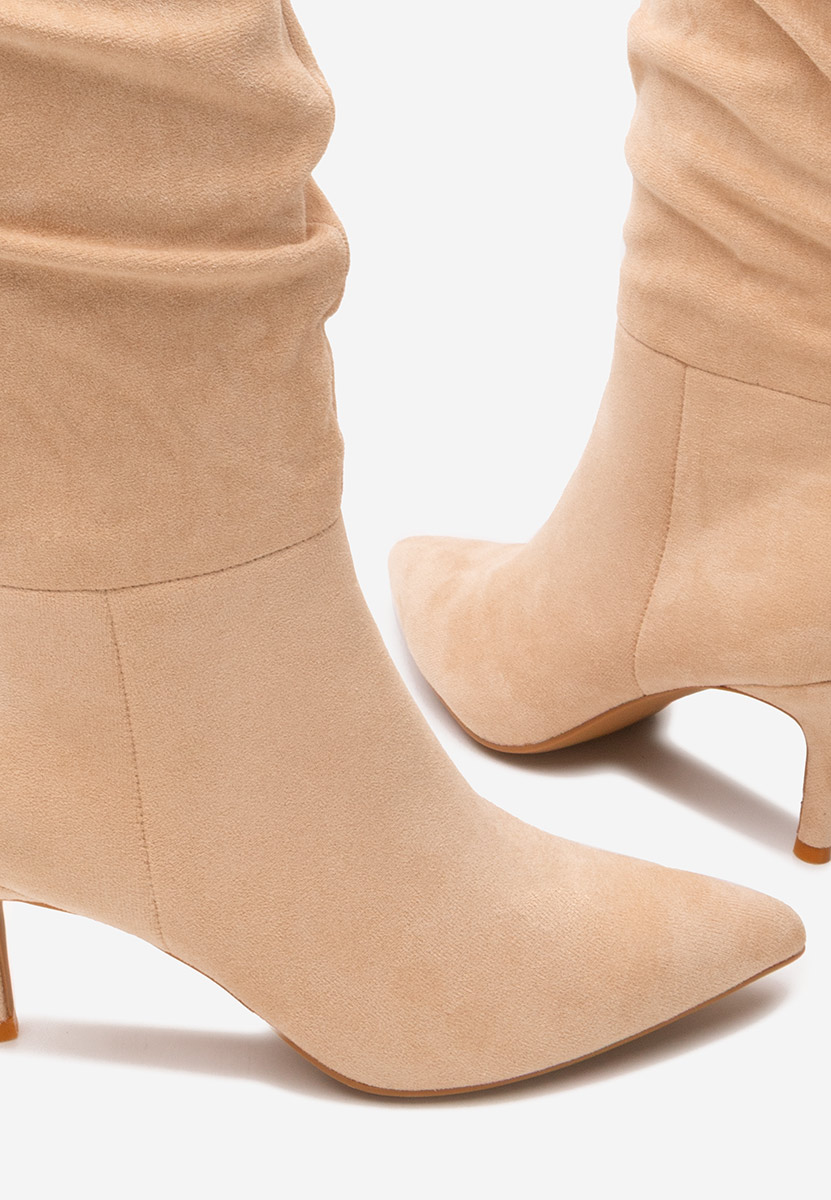 Bottes talons aiguilles beige Melena