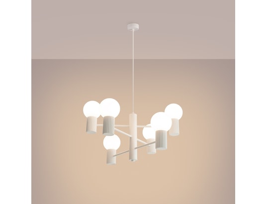 SOLLUX LIGHTING - Lustre halo 6 blanc