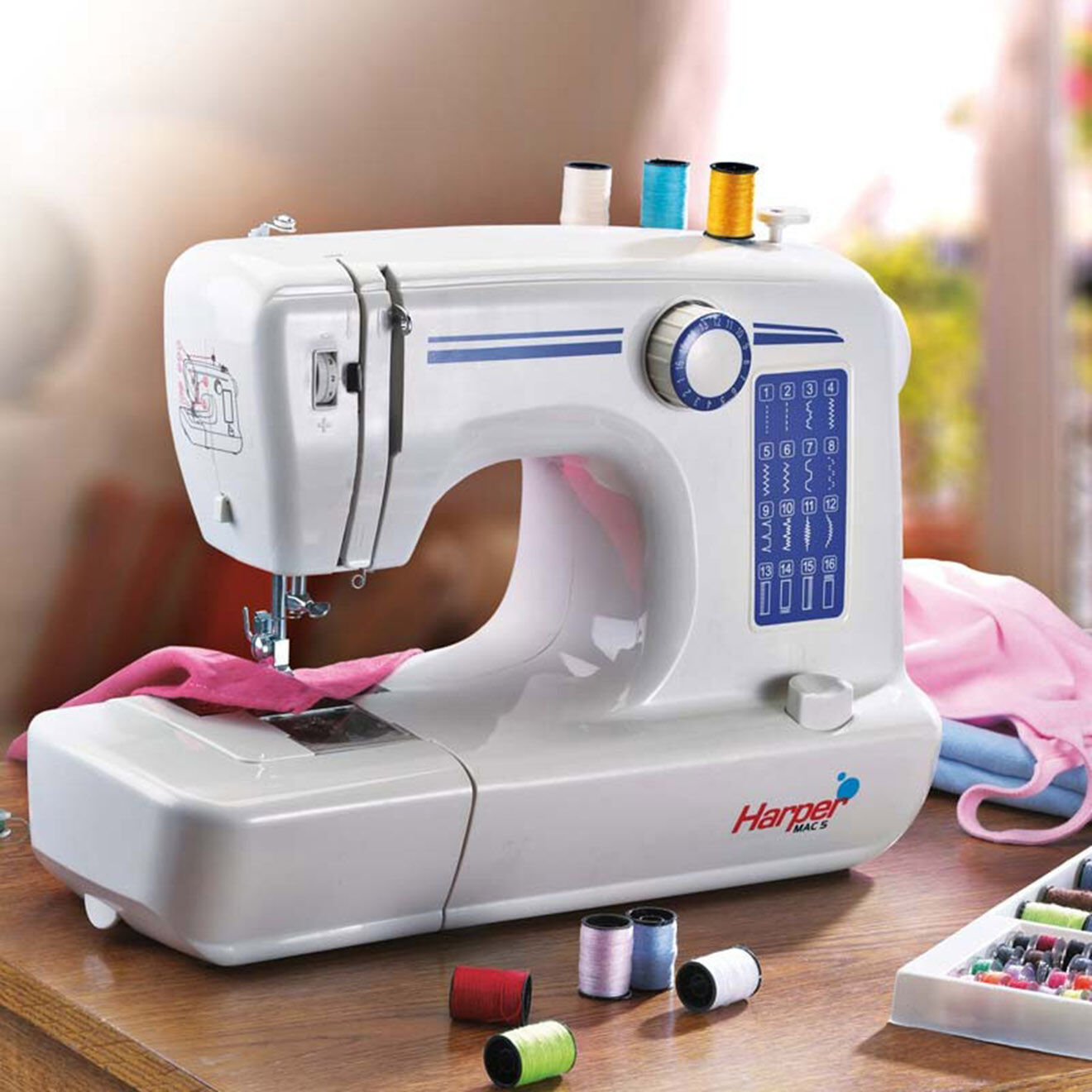 Harper Machine à coudre blanc/violet