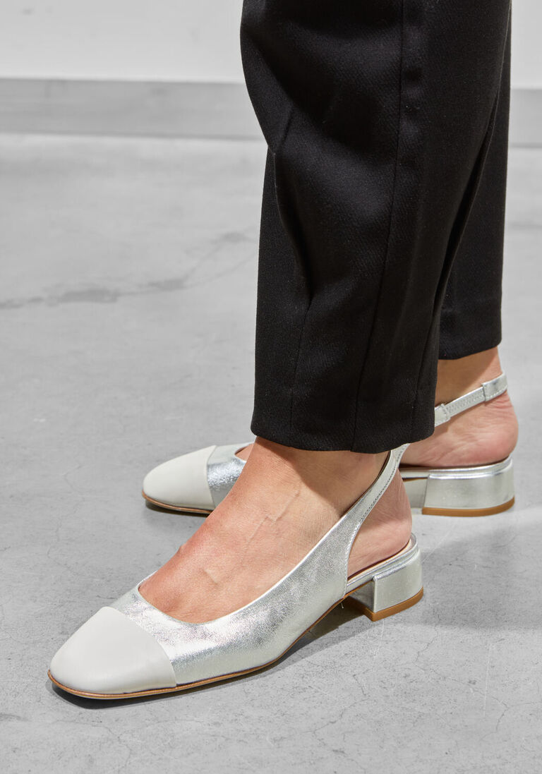 witte odare ballerina's girona met slingback