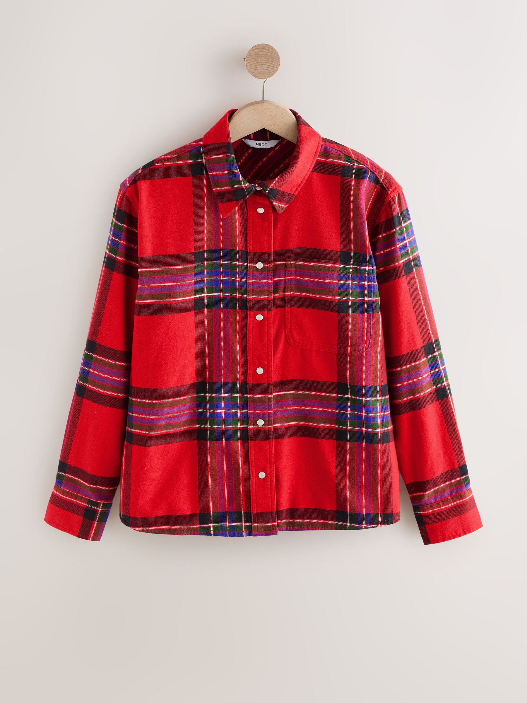 Rood/blauw geruit - Overhemd met lange mouwen