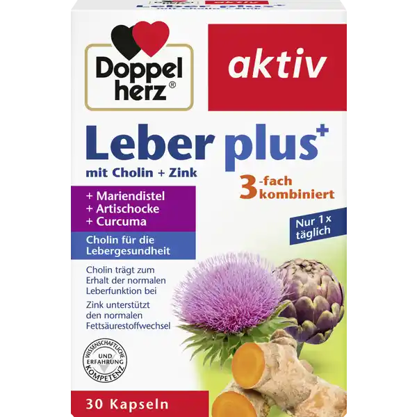aktiv Leber plus mit Cholin + Zink 30 Kapseln
