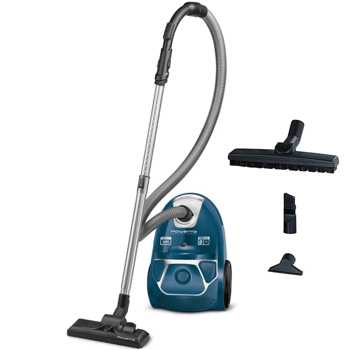 Aspirateur avec sac Compact Power de 3L 750W bleu argent Rowenta